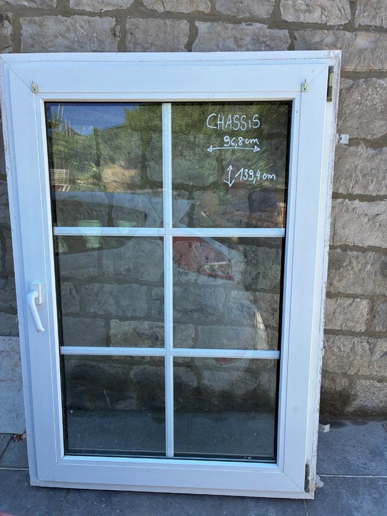 châssis PVC blanc double vitrage (5), Bricolage & Construction, Vitres, Châssis & Fenêtres, Double vitrage, Fenêtre de façade ou Vitre