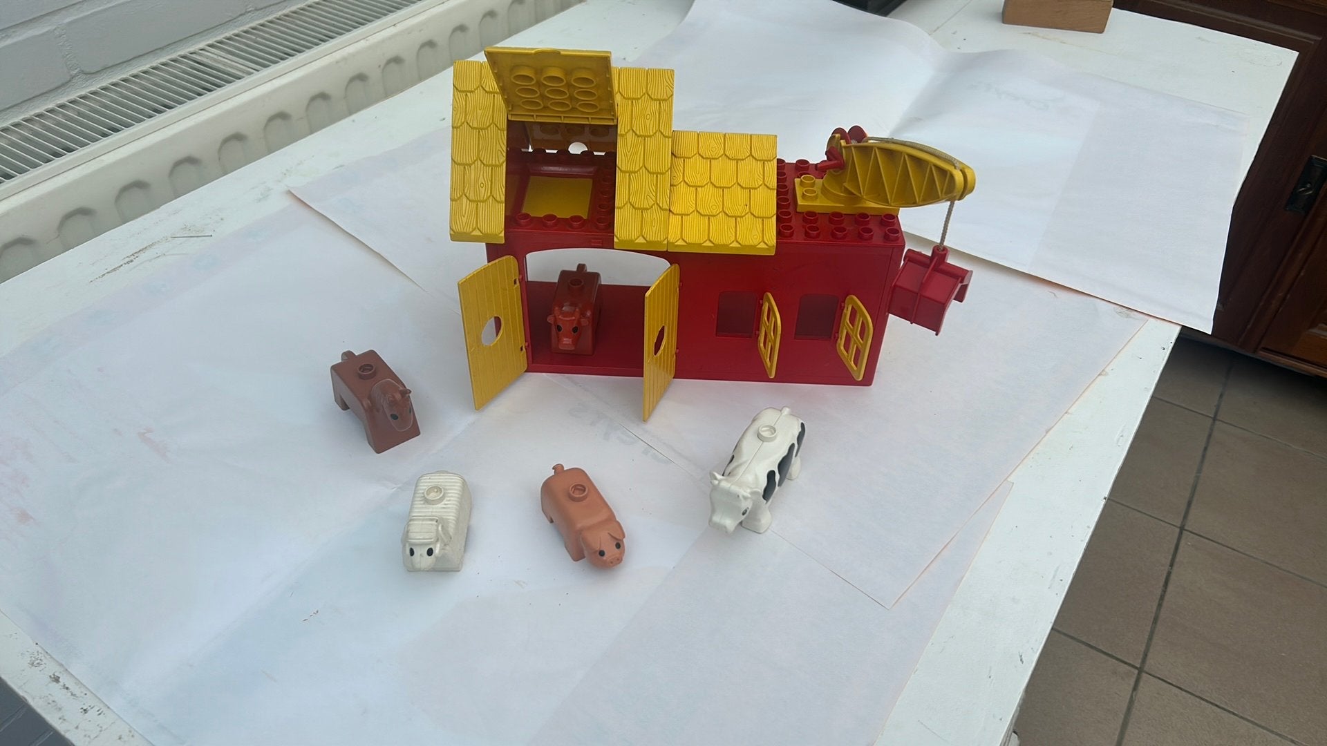 Vintage duplo st met dieren, Kinderen en Baby's, Ophalen, Gebruikt, Inclusief minifiguren, Duplo
