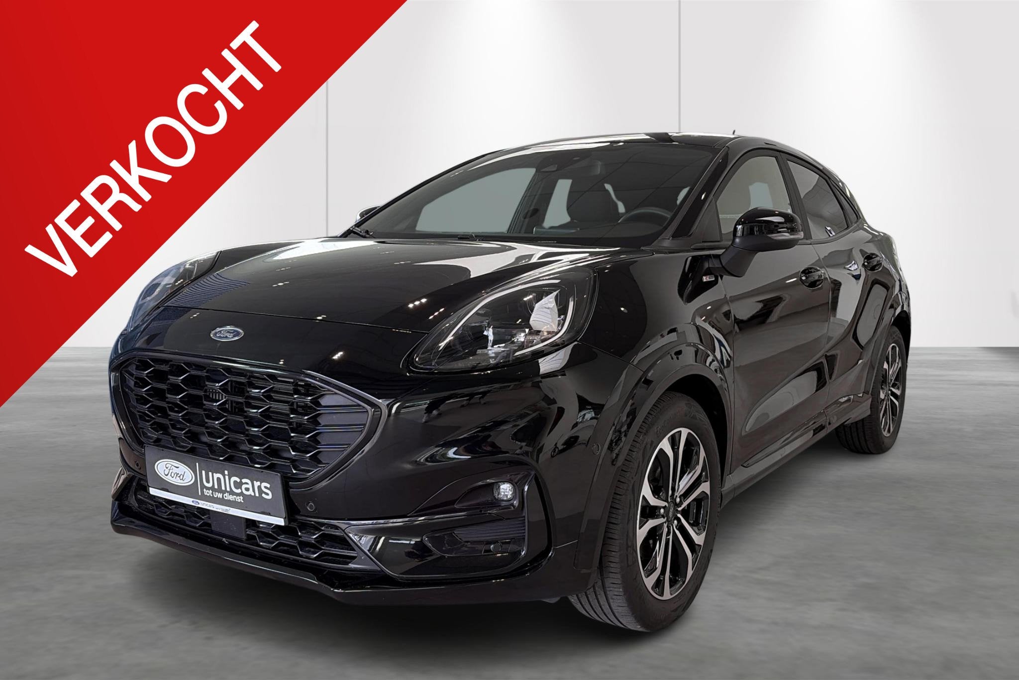 Ford Puma 1.0i Ecoboost mHEV 92kW ST-Line, Auto's, Stof, Zwart, 5 deurs, 3 cilinders