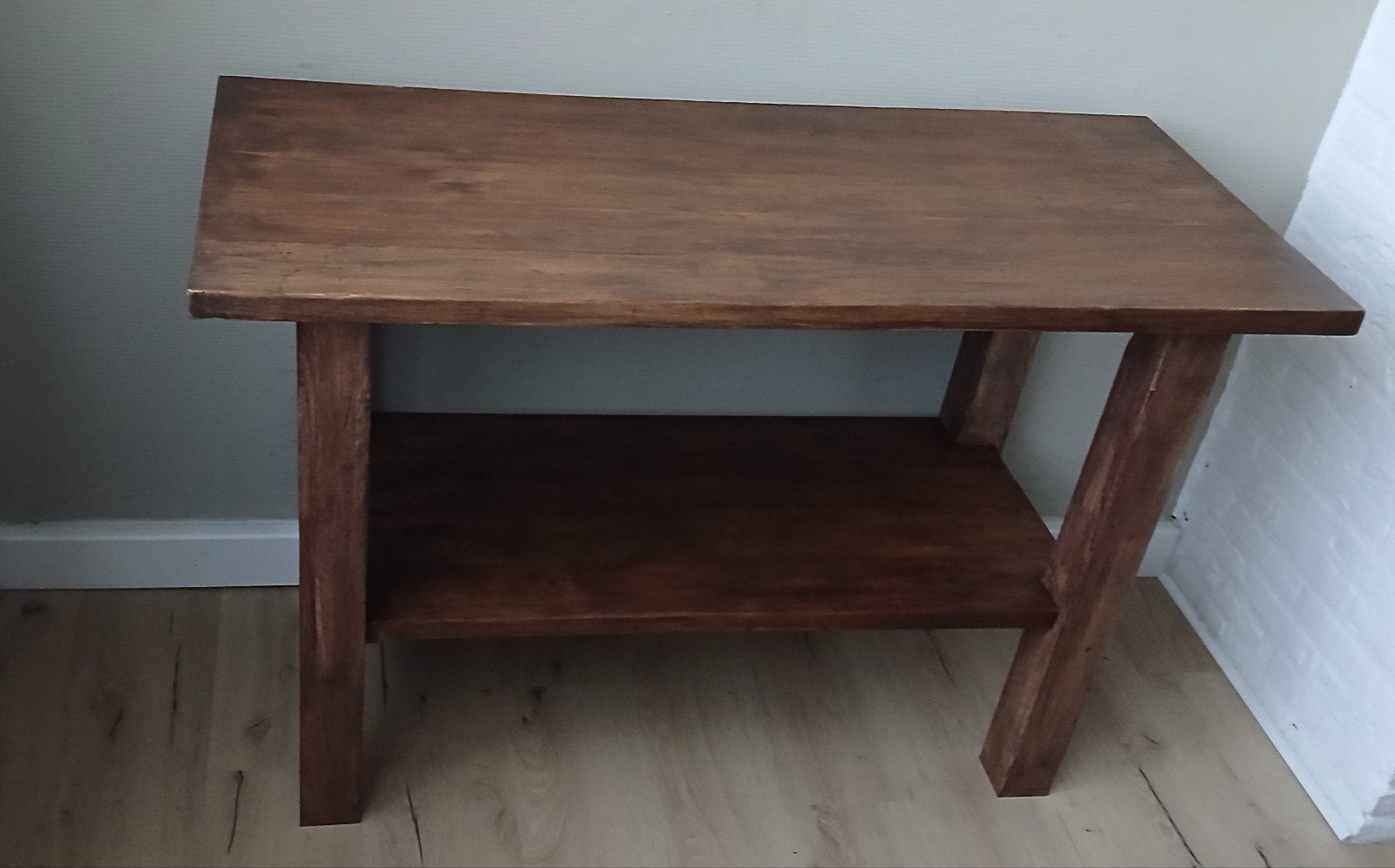 Rustiek houten muurtafel / sidetable, Ophalen