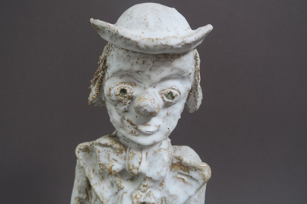 Statuette clown céramique Piet Lemahieu PLEM keramiek 50 cm, Antiquités & Art, Enlèvement
