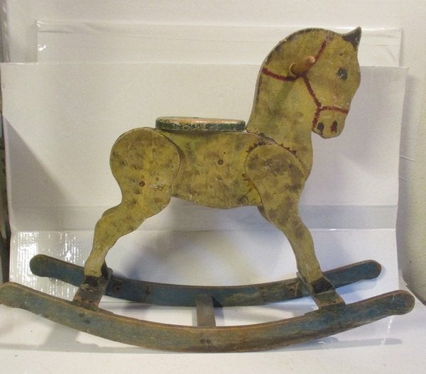 magnifique cheval à bascule en bois vintage shappy chic, Enlèvement