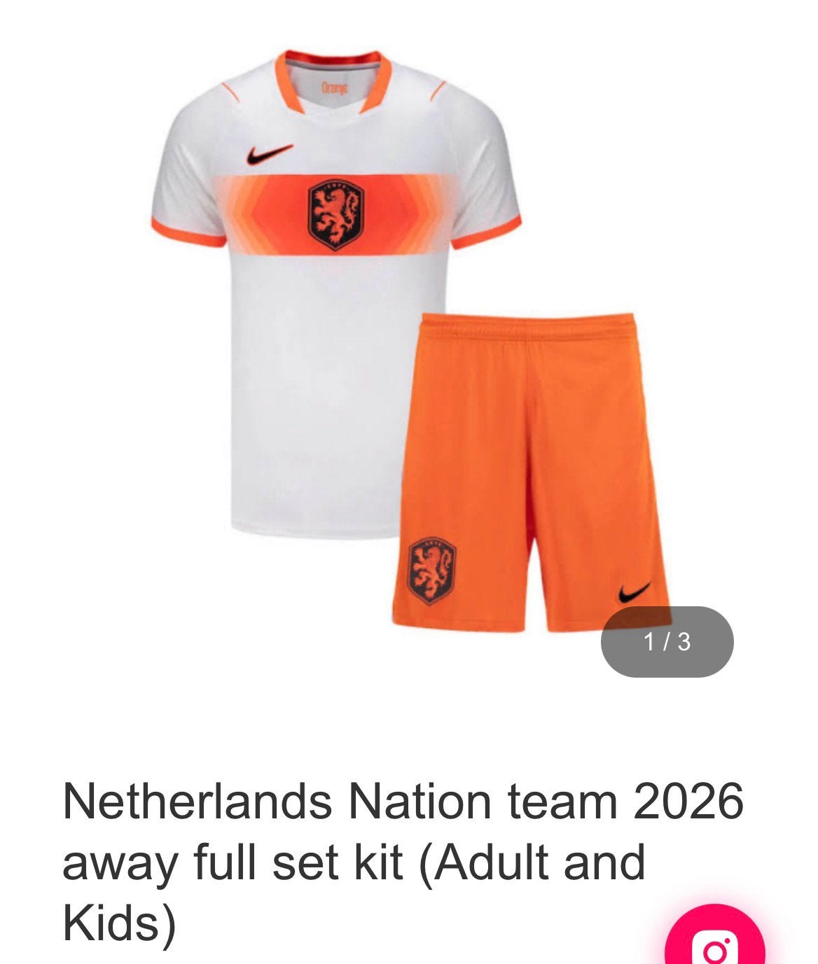 Nederland 2026 wk shirt, Sport en Fitness, Voetbal, Ophalen of Verzenden, Nieuw, Shirt