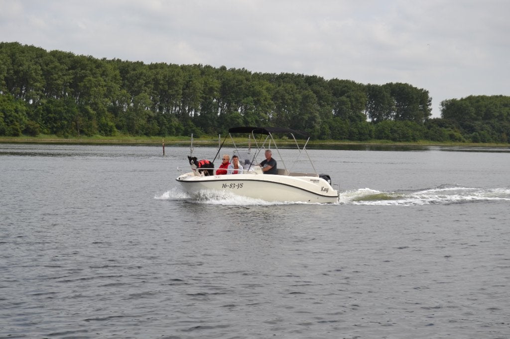 Boot quicksilver activ open 505, Comme neuf, Démarrage électrique, Enlèvement, Polyester
