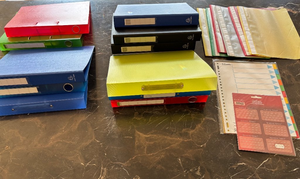A4 mappen en ordeners, Divers, Fournitures scolaires, Enlèvement, Comme neuf