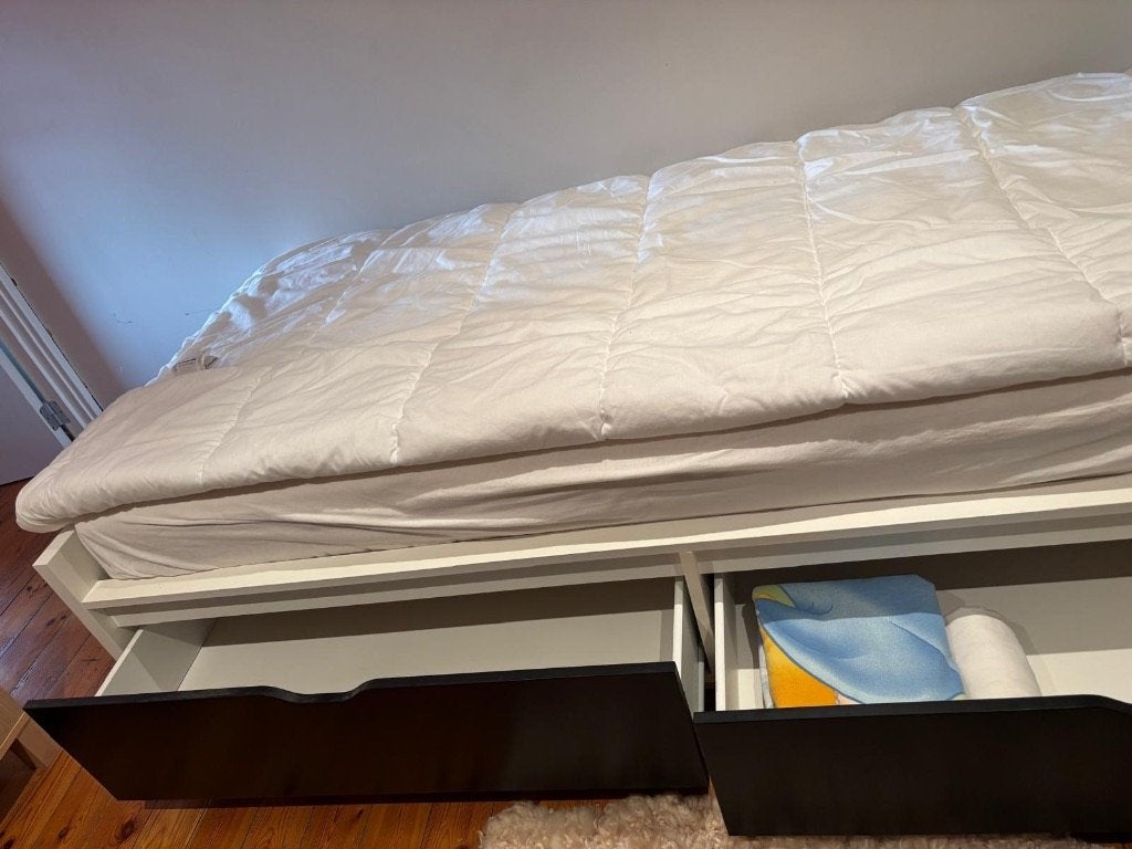 Eenpersoonsbed met opbergruimte, Maison & Meubles, Chambre à coucher | Lits, 90 cm, Enlèvement, 200 cm, Une personne