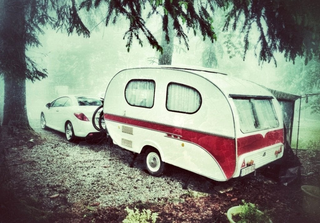 ️ Knappe retro caravan Yvonne Mostard 1964, Caravans en Kamperen, Caravans, Particulier, tot en met 3, Overige merken, Omvormbare zithoek