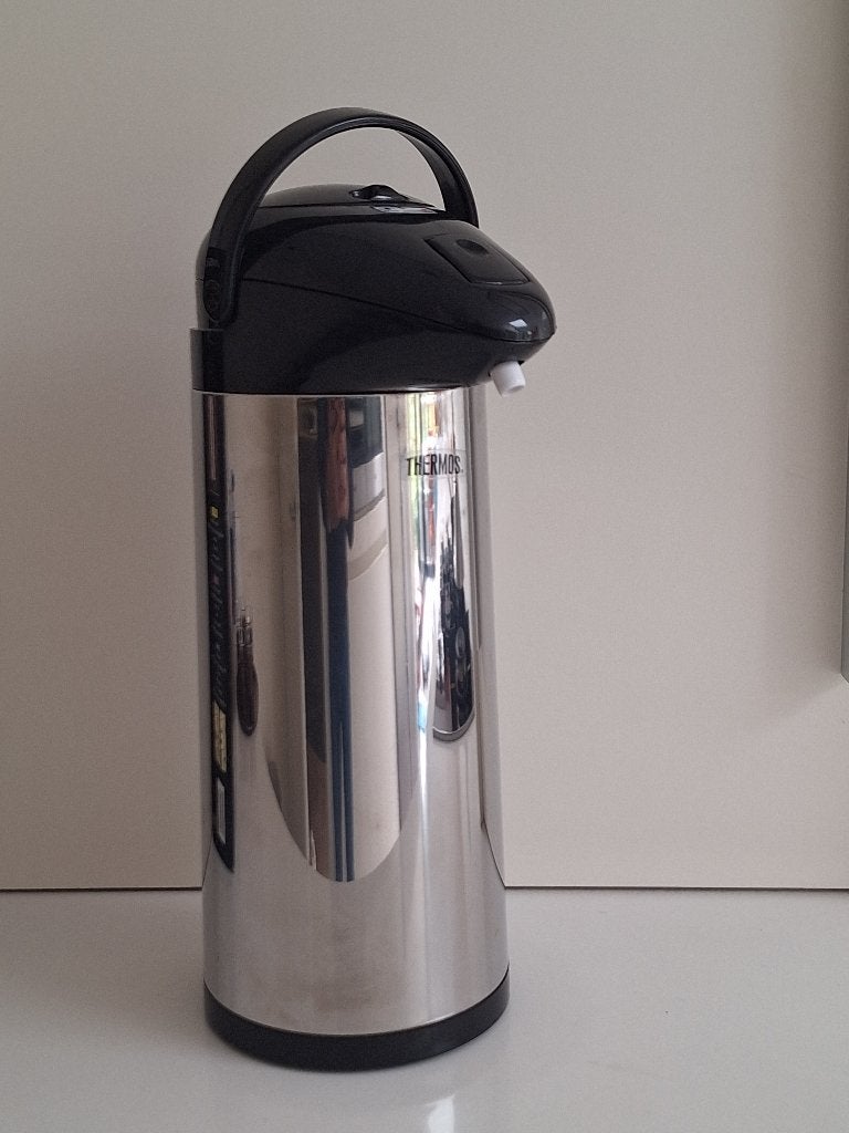Thermos, Huis en Inrichting, Ophalen, Overige typen, Zilver, Zo goed als nieuw