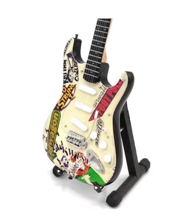 Miniatuurreplica Fender Stratocaster gitaar - Blink-182, Ophalen of Verzenden, Nieuw
