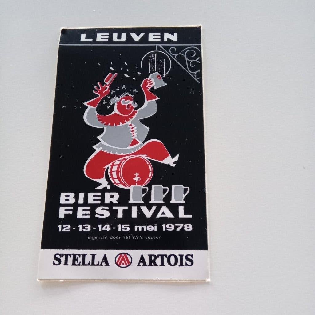STICKER LEUVEN BIERFESTIVAL -78 STELLA ARTOIS, Verzamelen, Verzenden, Stella Artois