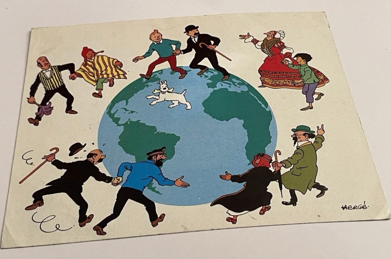 Kuifje, zeldzaam stickervel, operatie 48.81.00 (1972), Verzamelen, Verzenden, Kuifje, Zo goed als nieuw, Plaatje, Poster of Sticker
