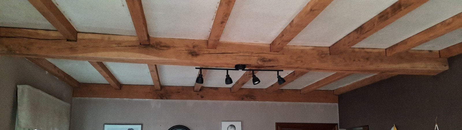 Eiken balken plafond, Bricolage & Construction, Enlèvement, Utilisé, Chêne