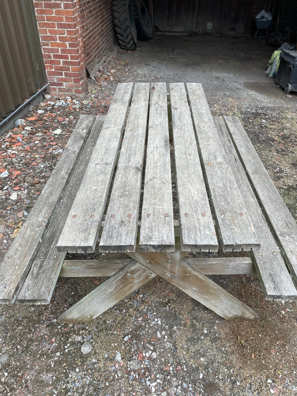 Table de pique-nique, Jardin & Terrasse, Tables de pique-nique, Enlèvement, Utilisé, Rectangulaire, Bois