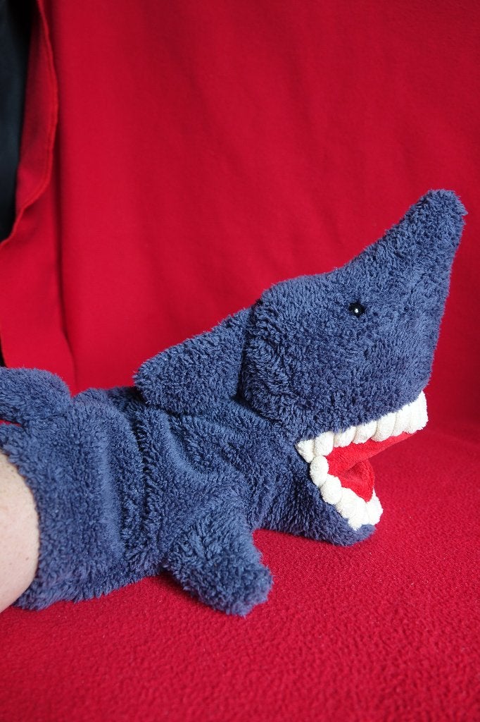 zeldzame zachte handpop haai van Jellycat London, Jellycat, Overige karakters, Overige typen, Blauw