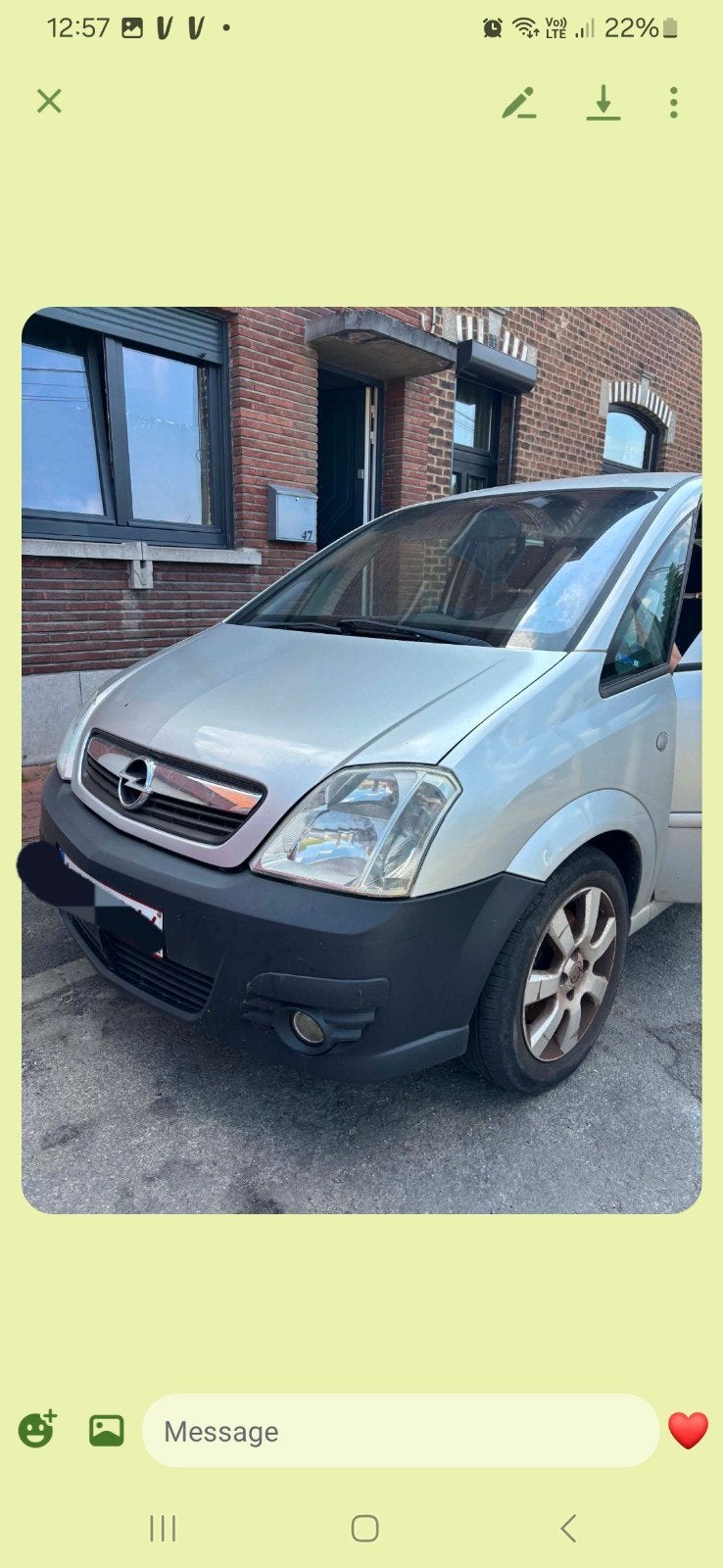 Opel meriva pour export ou garagiste, Autos, Particulier, Achat