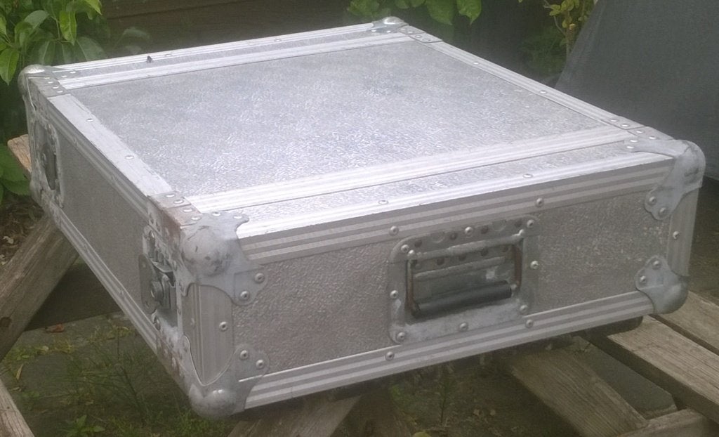 Flightcase 19 inch 3HE, dubbel deur (zilverkleurig), Muziek en Instrumenten, Ophalen of Verzenden, Gebruikt, Speaker of Versterker