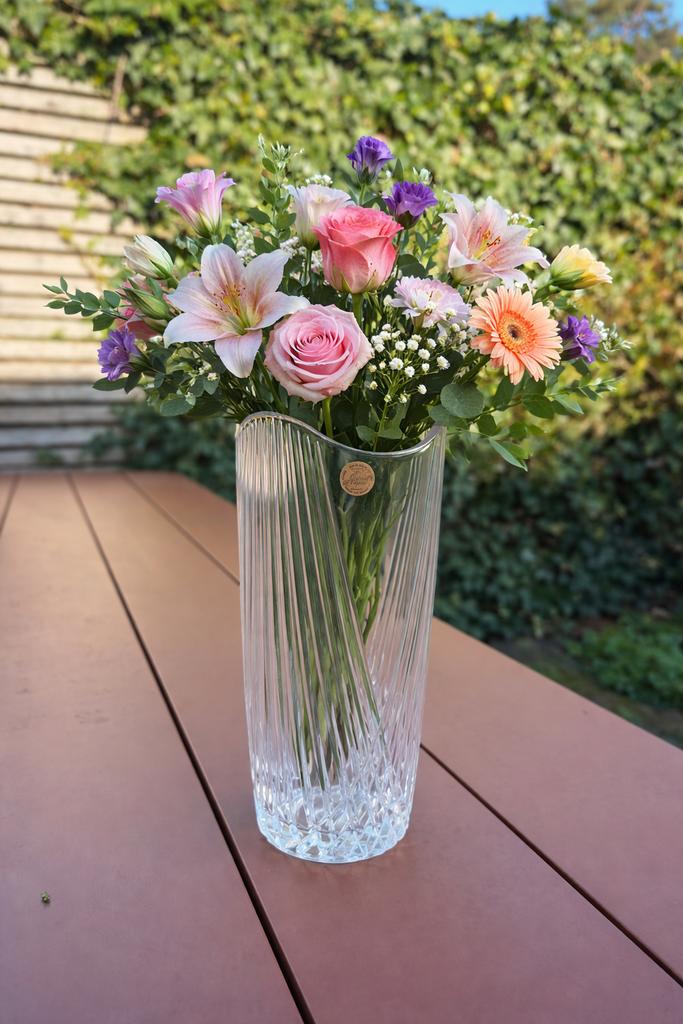 Kristallen vaas Cristal d’Arques (Frankrijk), Huis en Inrichting, Woonaccessoires | Vazen, Ophalen of Verzenden, Zo goed als nieuw