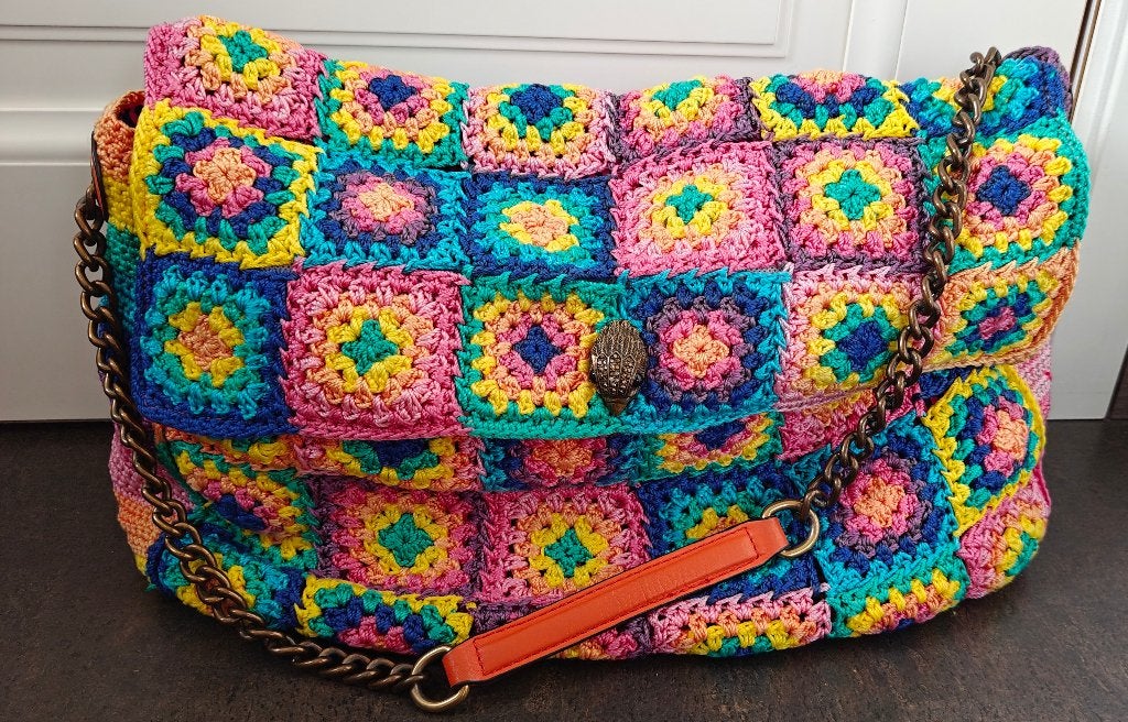 Sac à main Kurt Geiger London XXL Kensington Crochet, Enlèvement ou Envoi, Comme neuf, Bleu, Sac à main