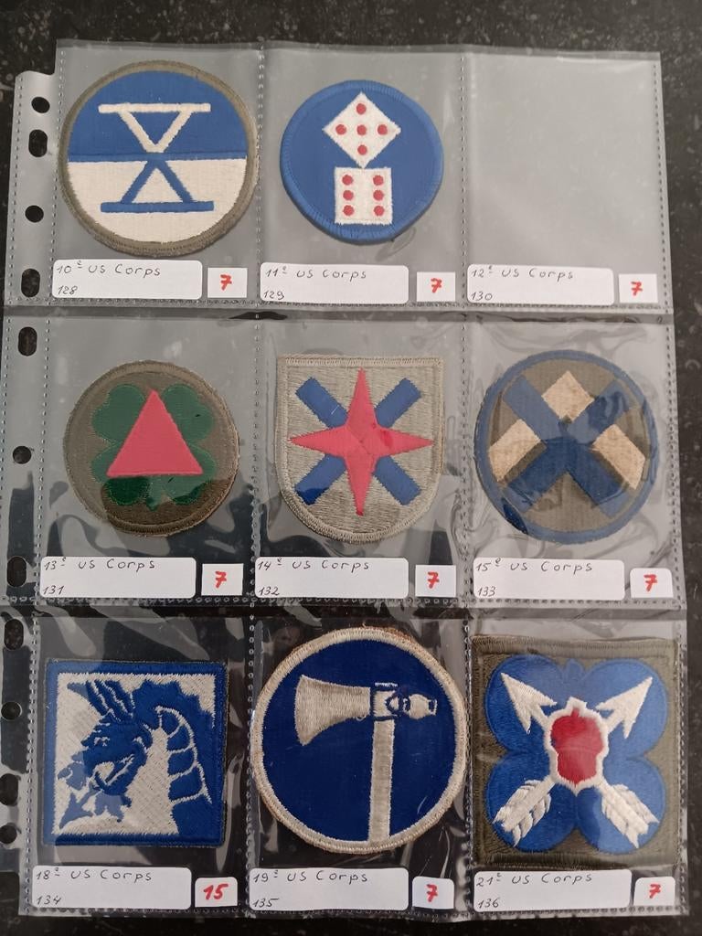 Us ww2 patches, Enlèvement ou Envoi