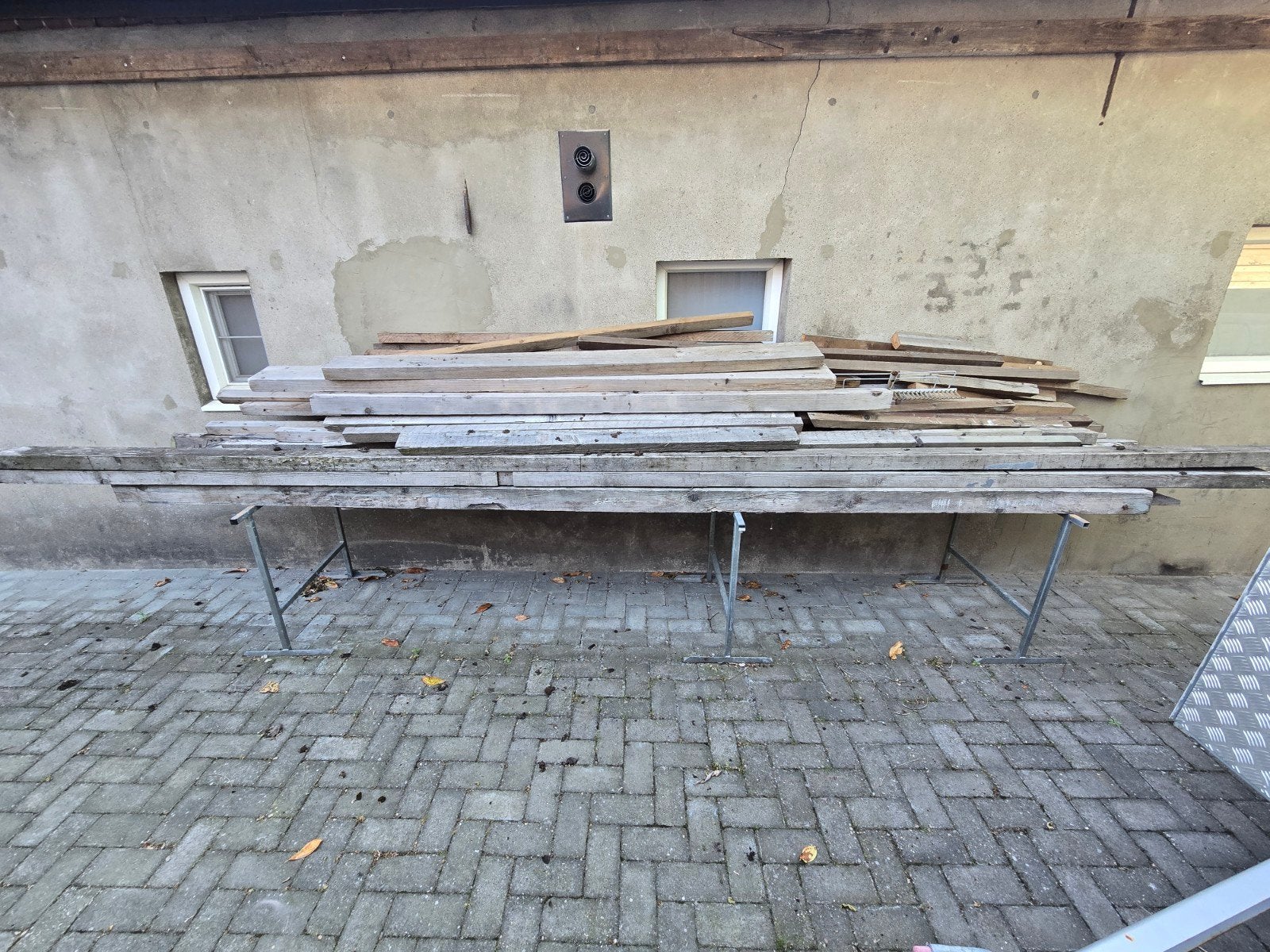 Houten balken € 100 euro, Enlèvement