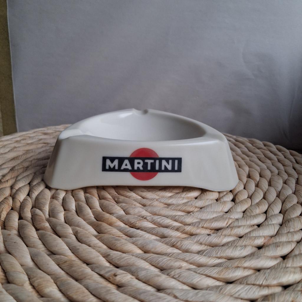 Vintage Martini Asbak – Jaren 60/70 – Wit Opaline Glas, Ophalen of Verzenden, Glas