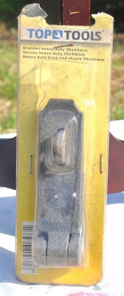 verrou de porte avec anneau pour cadena, Enlèvement ou Envoi, Comme neuf, Autres matériaux