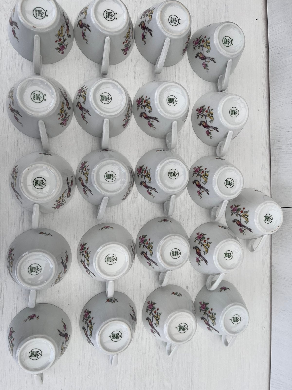 Vintage Kahla Könitz Koffieservies Paradijsvogel Jaren 60, Antiek en Kunst, Antiek | Servies compleet, Ophalen