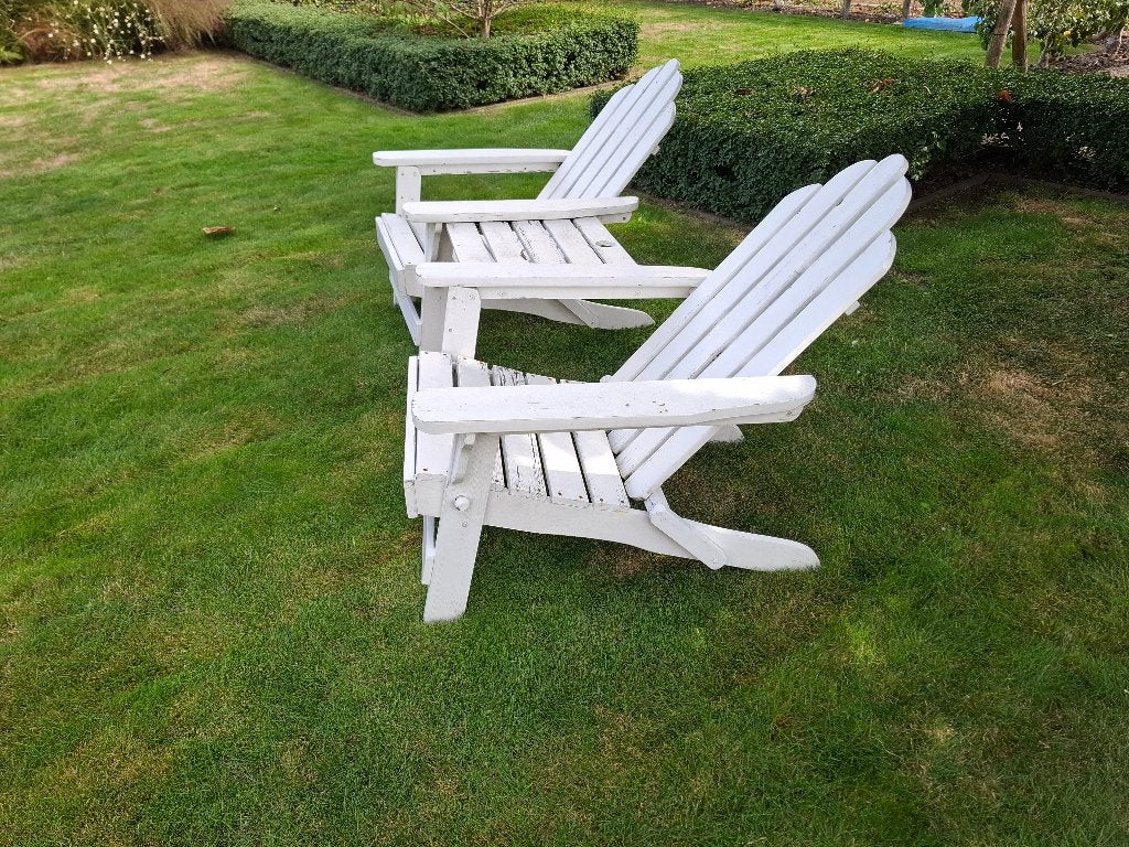 tuinstoelen, Ophalen, Gebruikt, Hout