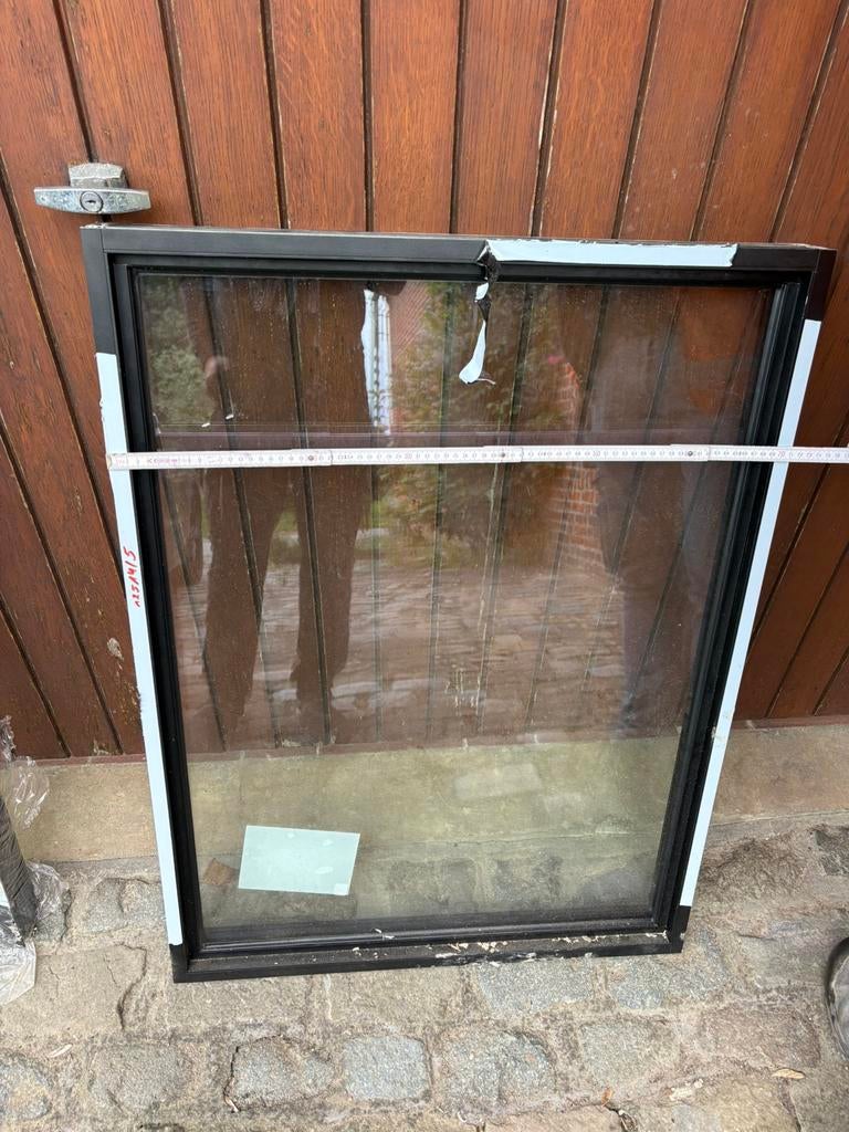 Châssis aluminium noir (2pcs), Enlèvement, Neuf, Double vitrage