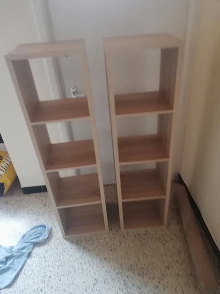 Te koop wegens veranderen interieur 2 boek rekken 142x38x33, Enlèvement