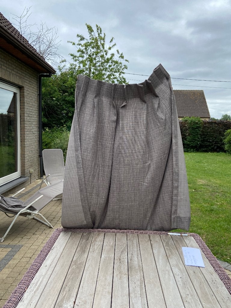Overgordijnen taupe, Maison & Meubles, Ameublement | Rideaux & Stores à lamelles, 200 cm ou plus, Landelijk, Enlèvement, 100 à 150 cm