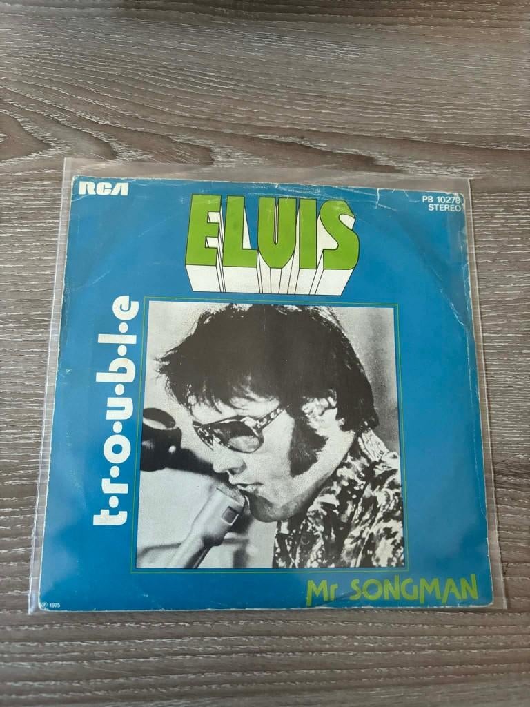 Elvis single, T.R.O.U.B.L.E./Mr. songman Franse persing,, Cd's en Dvd's, Vinyl Singles, Gebruikt, 7 inch, Single, Ophalen of Verzenden