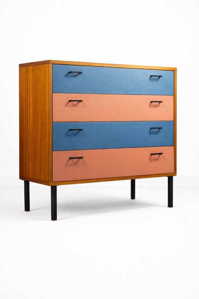 Vintage ladekast - upcycled, Huis en Inrichting, Ophalen, Gebruikt, 3 of 4 laden, Teakhout