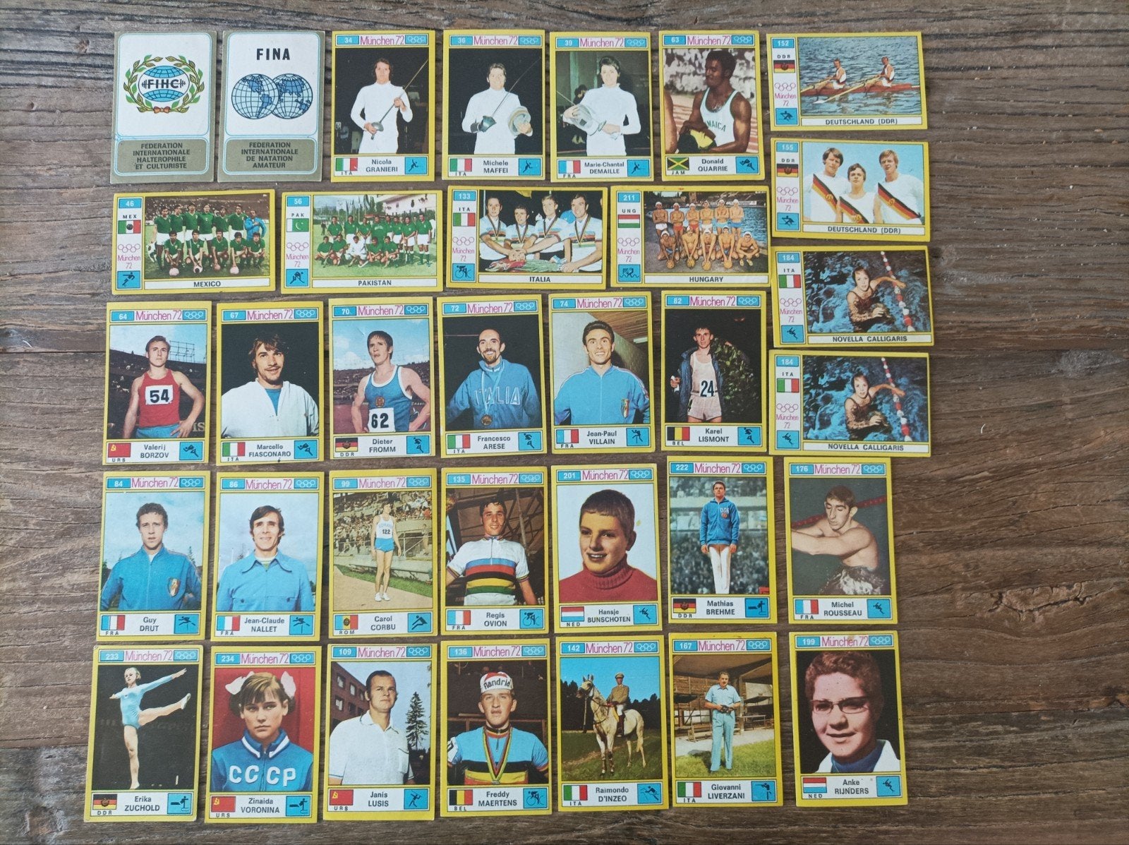 Panini Munich 72, 34 pièces, Enlèvement ou Envoi