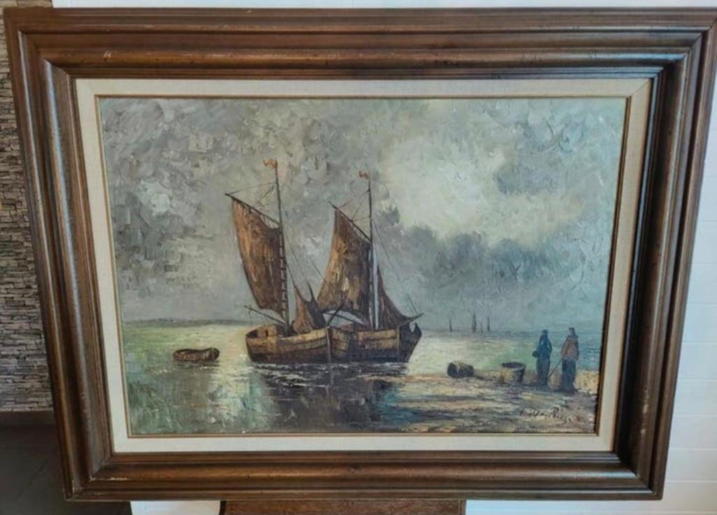 Schilderij - zeegezicht, Antiek en Kunst, Ophalen
