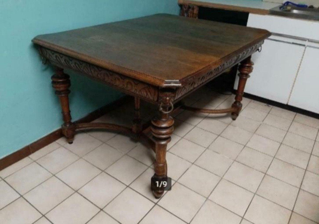 Antieke eettafel., Enlèvement