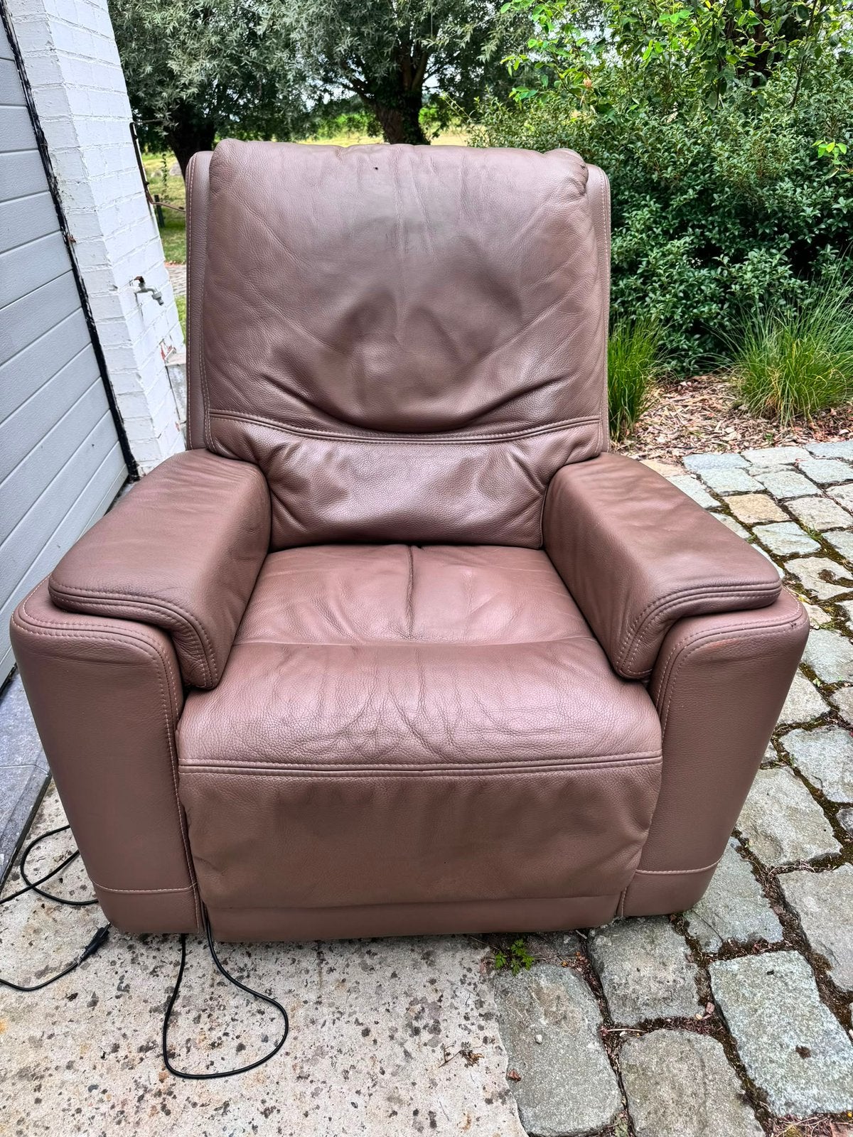 Relax électrique en cuir, Maison & Meubles, Fauteuils, Enlèvement, Comme neuf, Cuir