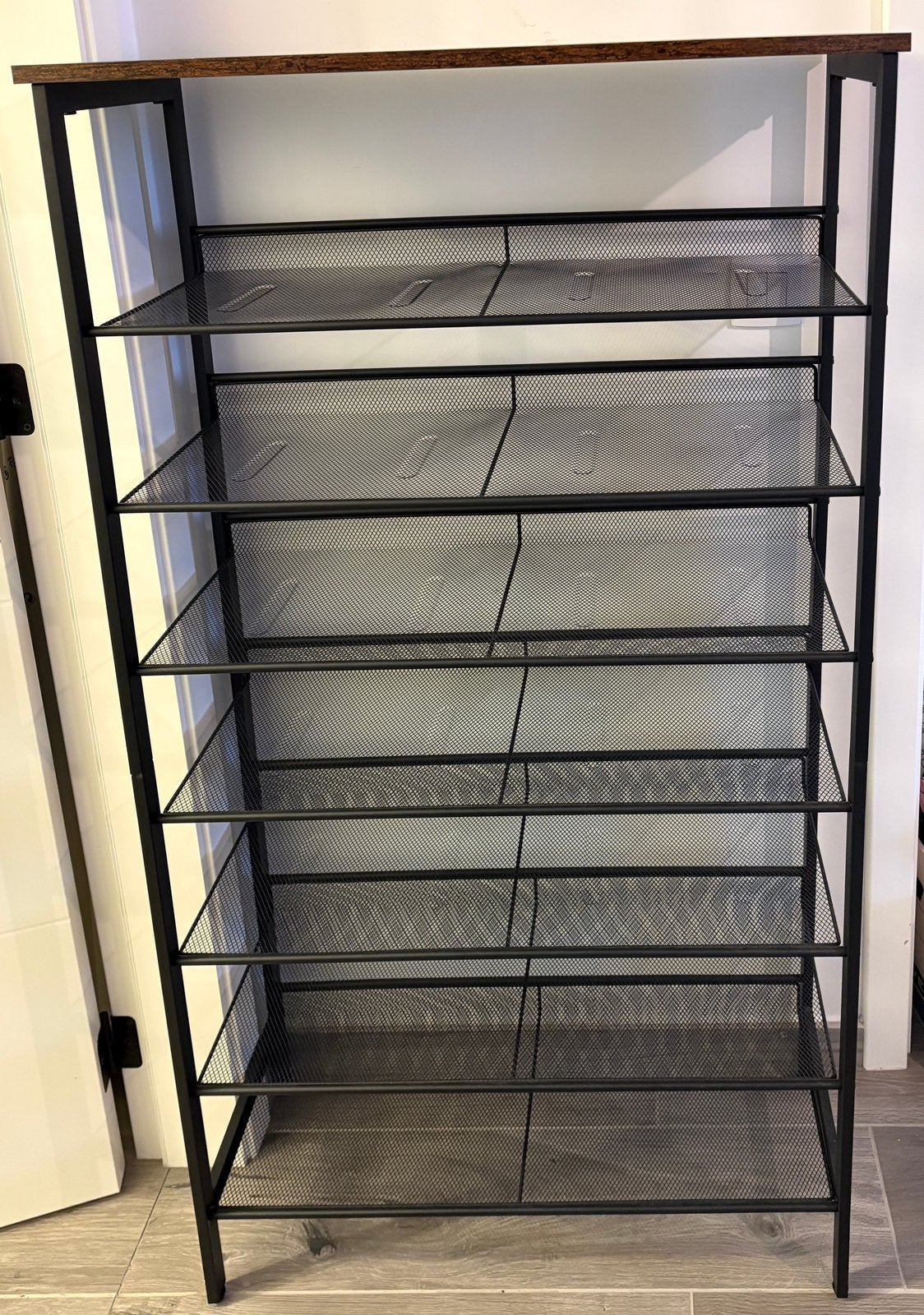 metalen schoenenrek zwart, Huis en Inrichting, Ophalen, Zo goed als nieuw