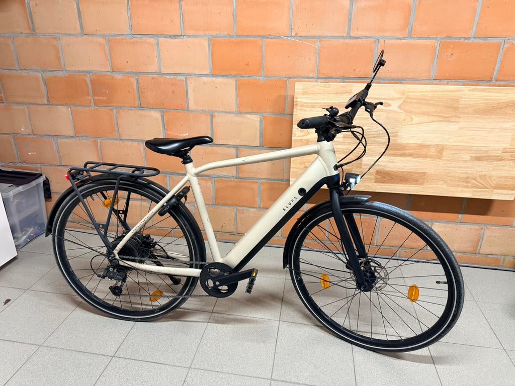 Elektrische herenfiets Elops 500E, Fietsen en Brommers, Elektrische fietsen, Ophalen, Zo goed als nieuw