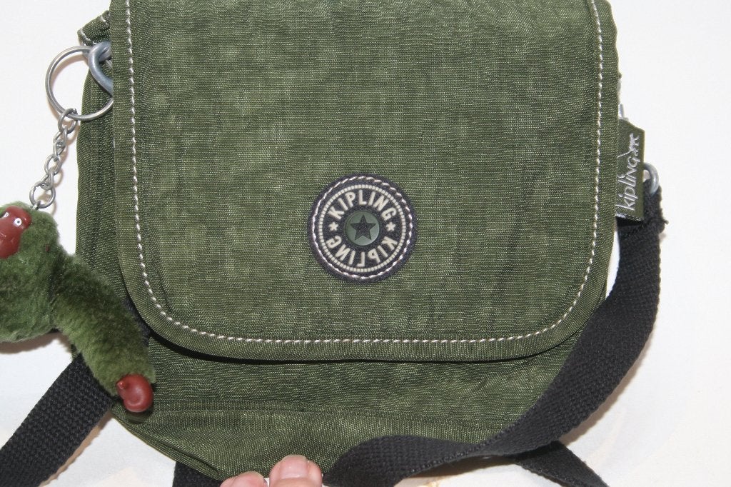 Kipling Petit sac à bandoulière/ crossover  + singe Nicole, Enlèvement ou Envoi, Utilisé, Vert