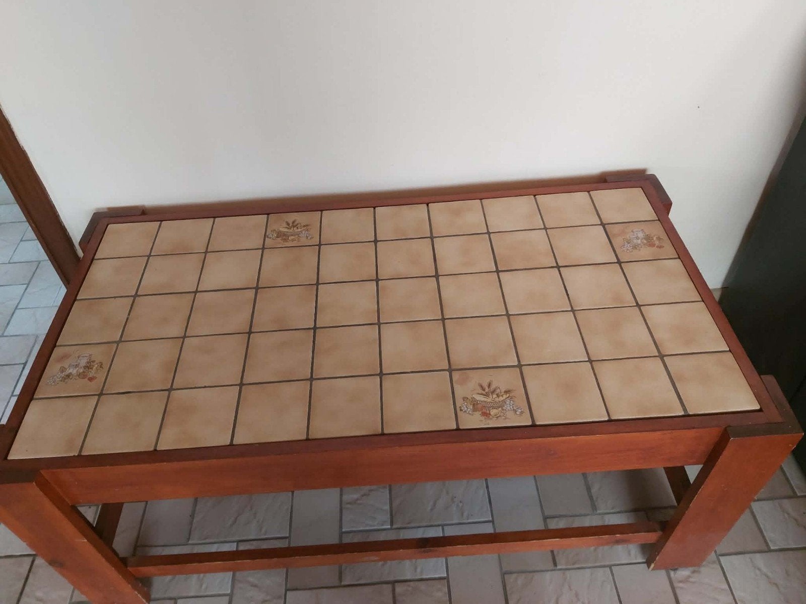 table bois avec carrelage, Enlèvement