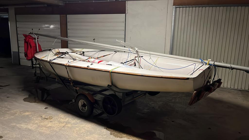 Zeilbootje polyester volledig getuigt, Watersport en Boten, Overige typen, Ophalen, Gebruikt, Polyester