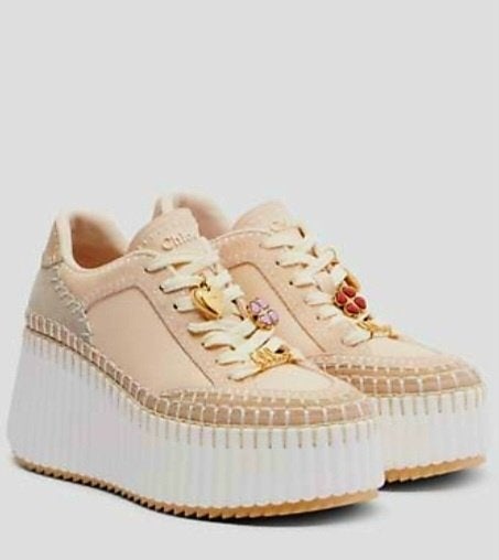 Sneakers Name : plateforme en daim et cuir, nouvelle, Neuf, Sneakers et Baskets, CHLOE, Envoi