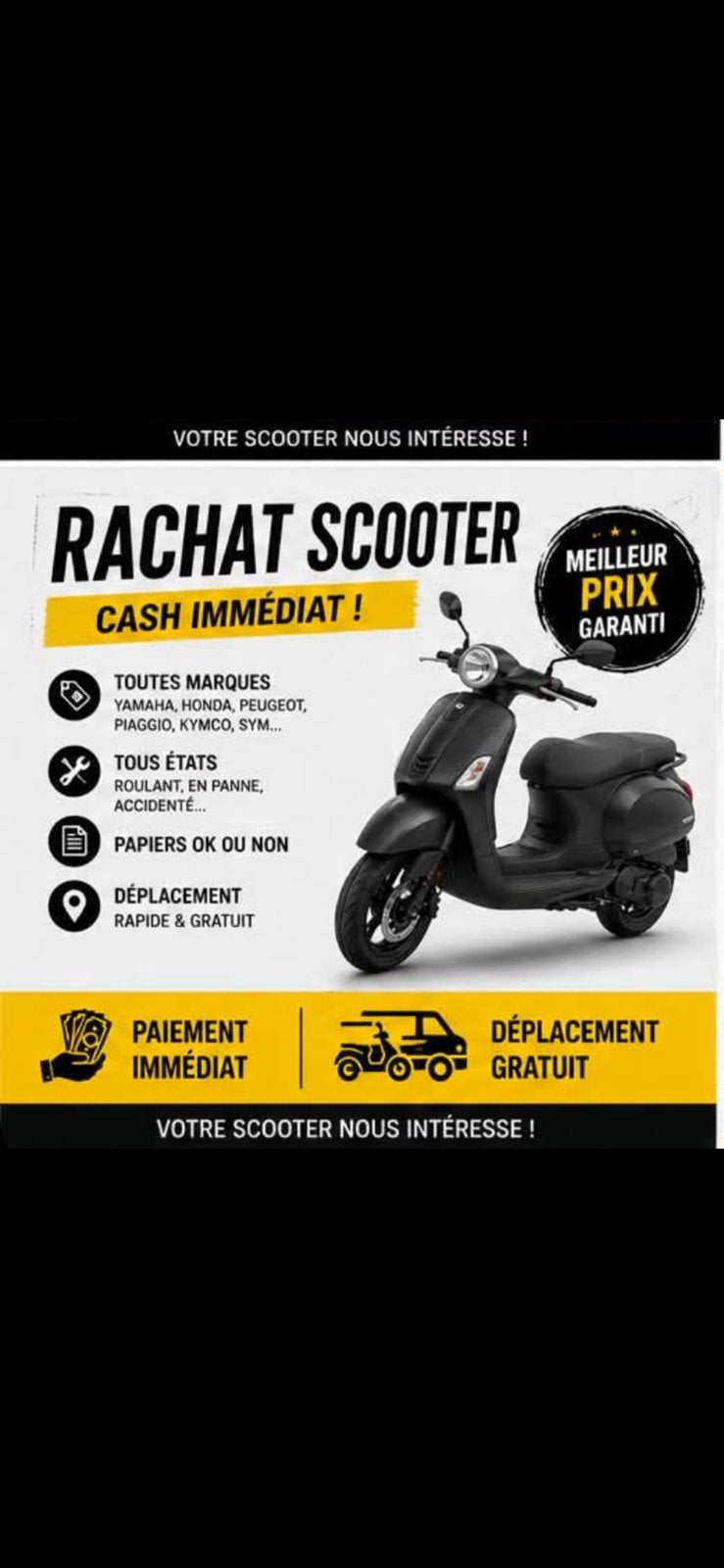 RACHAT scooter, Enlèvement