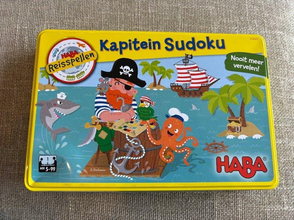 Haba reisspel magnetische sudoku in piratenthema, Ophalen of Verzenden, Zo goed als nieuw
