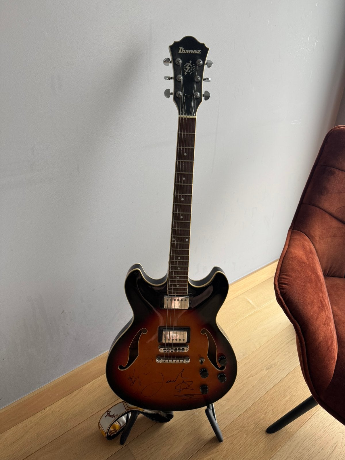 Ibanez AS73 Artcore - signed by STARSAILOR, Muziek en Instrumenten, Ophalen, Zo goed als nieuw, Ibanez