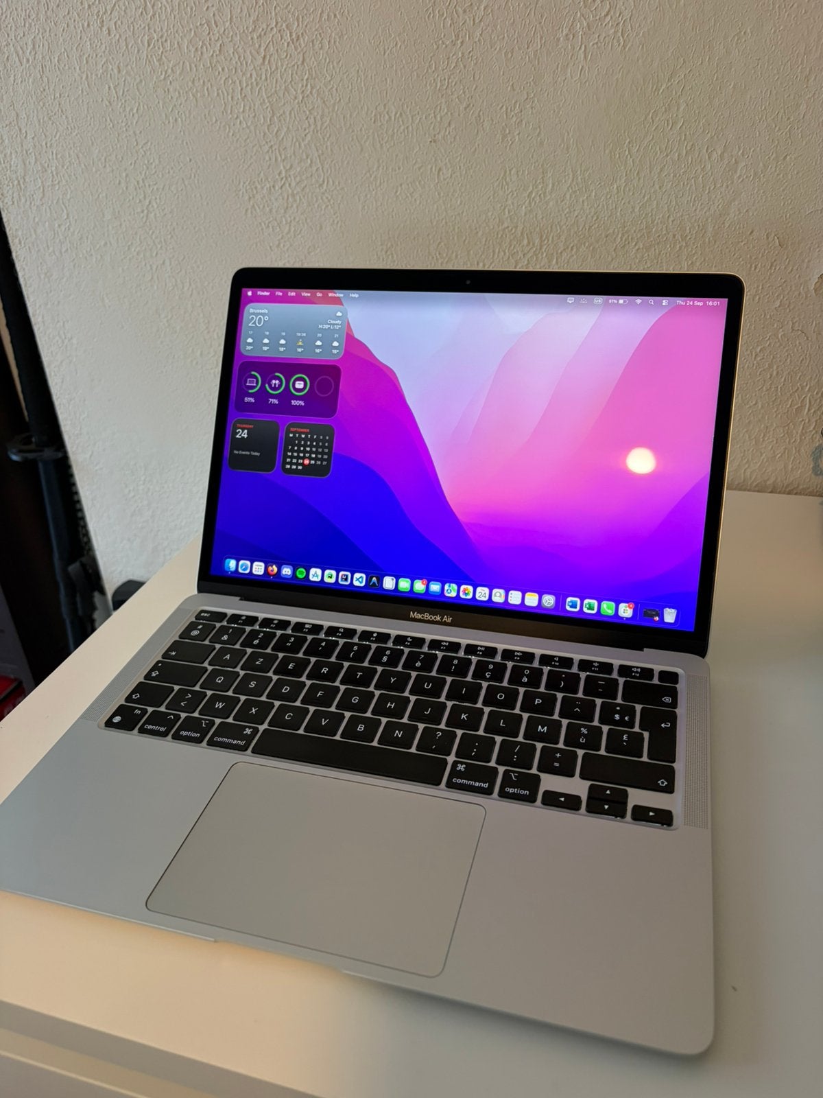 Apple Macbook Air M1 256 Go Silver, Informatique & Logiciels, Enlèvement, Comme neuf, MacBook