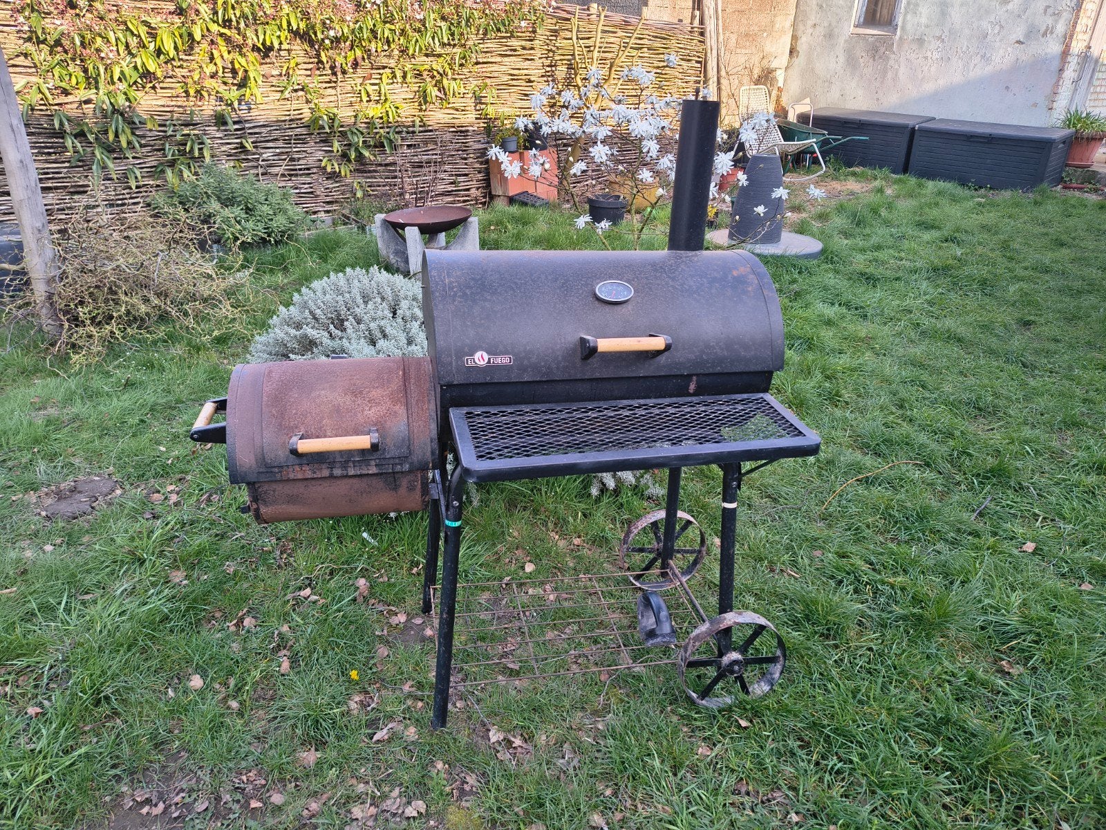 Drum Barbecue & smoker El Fuego, Tuin en Terras, Houtskoolbarbecues, Ophalen, Gebruikt, El Fuego