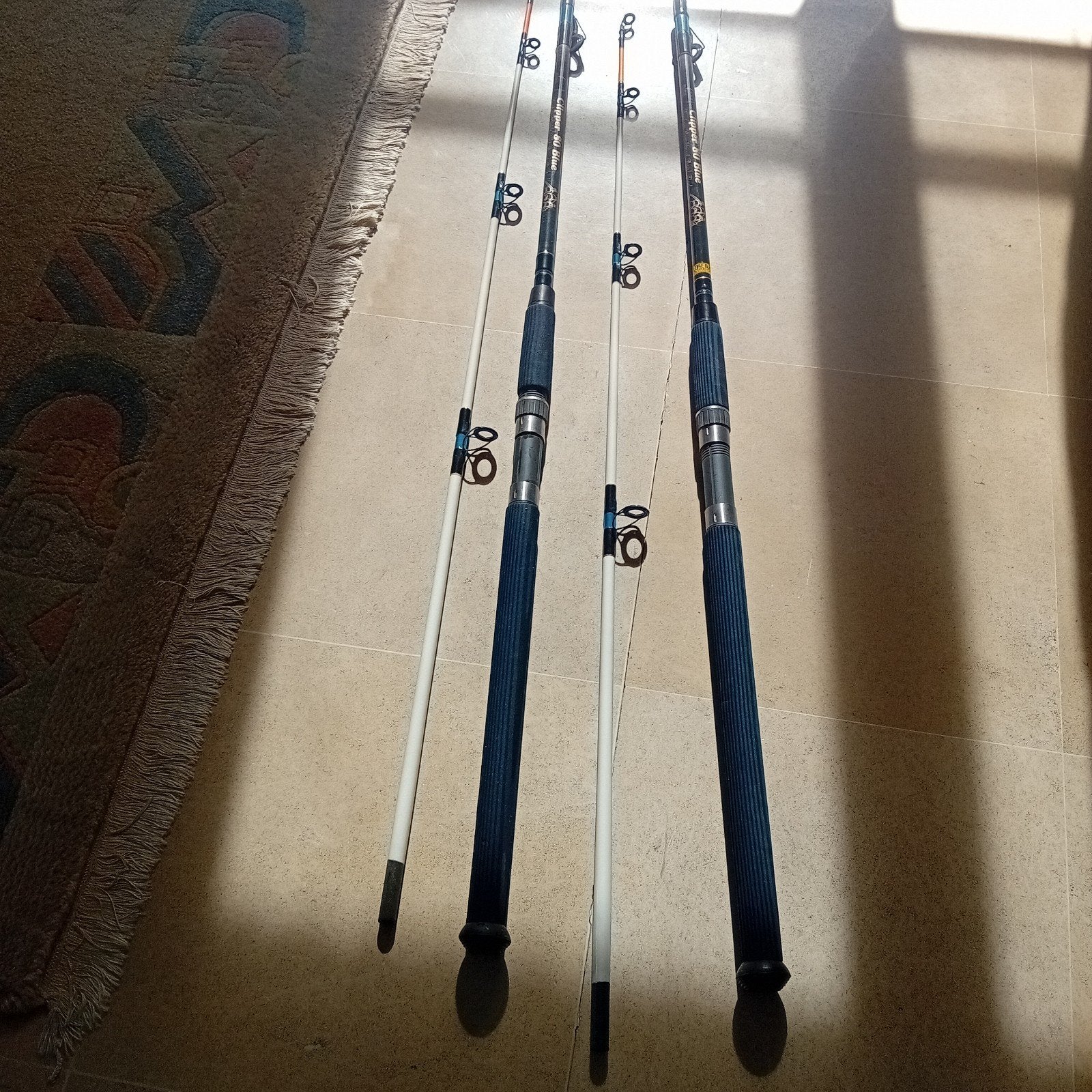 2 zeehengels bifa clipper bleu 80, Watersport en Boten, Ophalen