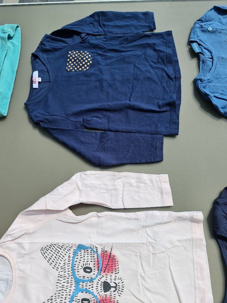 blauwe pull, trui, longsleeve, met sterretjes, Besies, 110, Kinderen en Baby's, Kinderkleding | Maat 110, Ophalen, Zo goed als nieuw